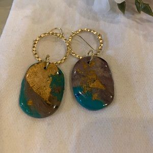 Handmade earrings. Made out of polymer clay.